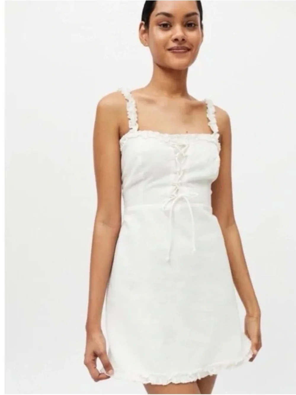 Urban outfitters Robin lace up mini dress medium